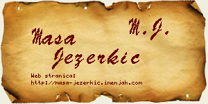 Maša Jezerkić vizit kartica